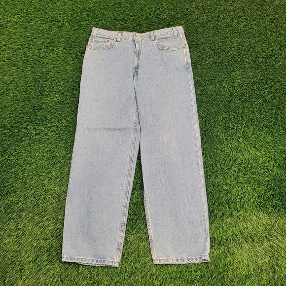 Vintage LEVIS 550 Extra-Baggy Jeans 35x29 Medium-Wash - Picture 1 of 16